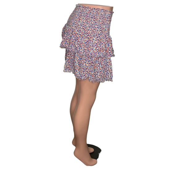 Aerie Mini Ruffles Skirt Floral Print Multicolor Elastic on Waist Size S - Picture 3 of 10
